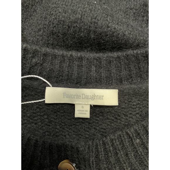 Favorite Daughter The Oversized Black Merino Wool Cardigan Size S - Picture 4 of 5